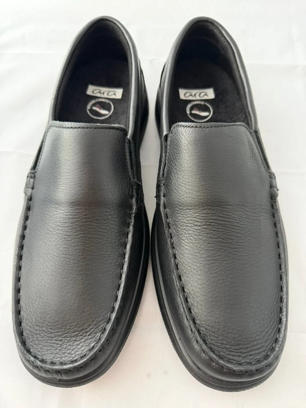 Ara Men's Lauro Slip On Shoe Loafer- Black Leather Men Size 8.5 (41 EU)  NIB